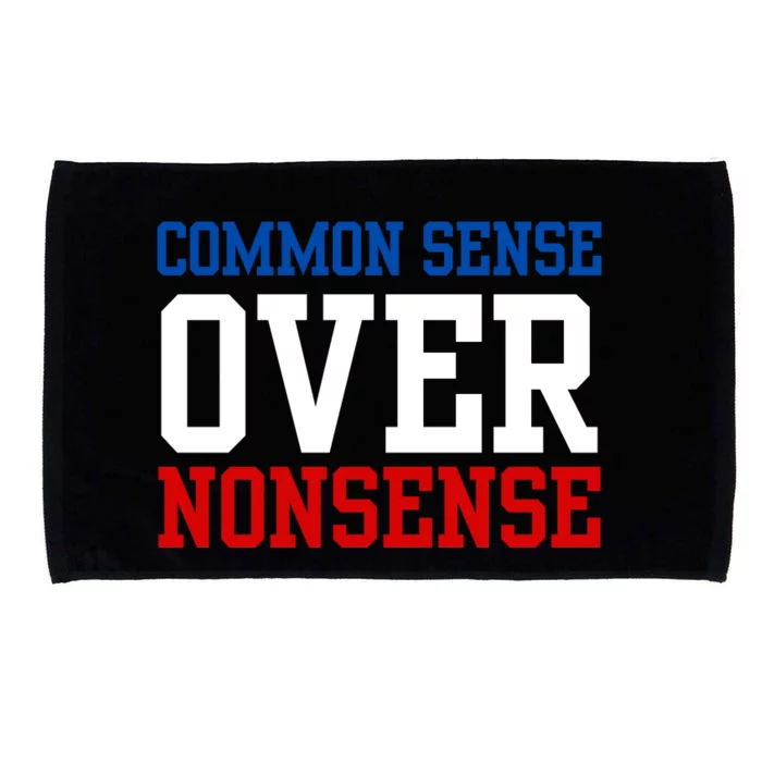 Harris Walz 2024 Common Sense Over Nonsense Microfiber Hand Towel