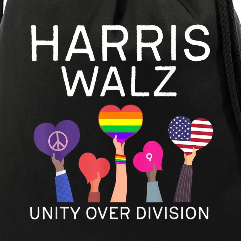 Harris Waltz 2024 Unity Over Division Drawstring Bag