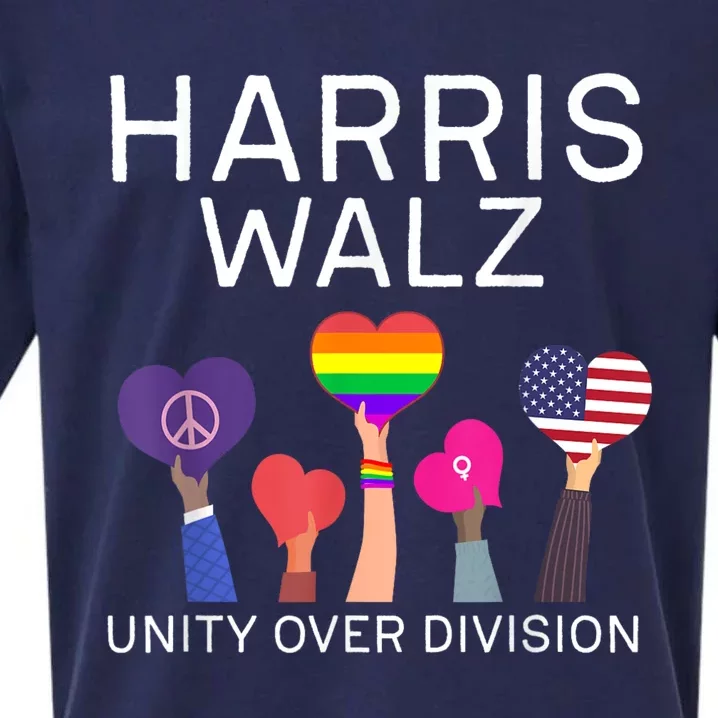 Harris Waltz 2024 Unity Over Division Sueded Cloud Jersey T-Shirt