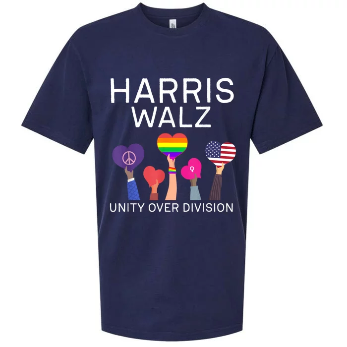 Harris Waltz 2024 Unity Over Division Sueded Cloud Jersey T-Shirt