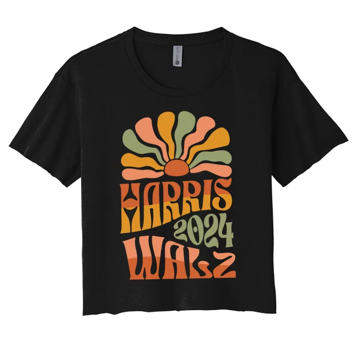 Harris Walz 2024 Women's Crop Top Tee