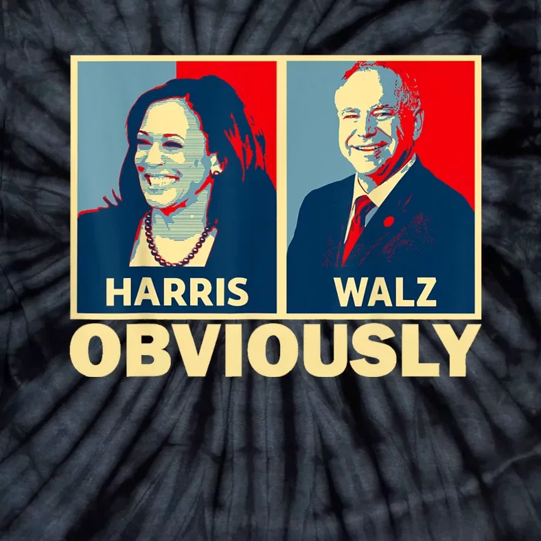 Harris Waltz 2024 Obviously Tim Walz Kamala Harris 2024 Tie-Dye T-Shirt