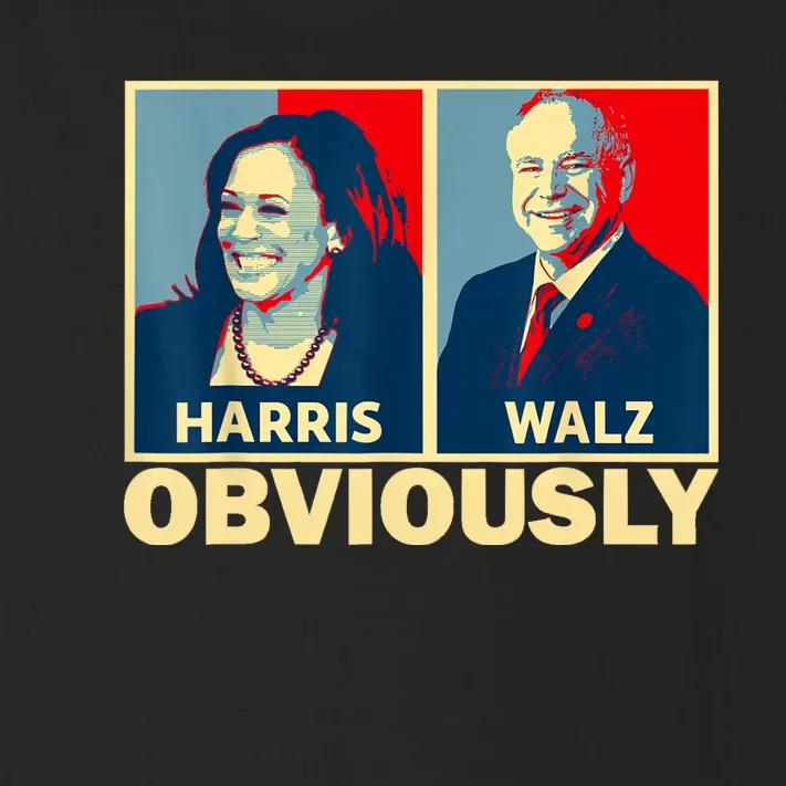 Harris Waltz 2024 Obviously Tim Walz Kamala Harris 2024 Toddler Long Sleeve Shirt