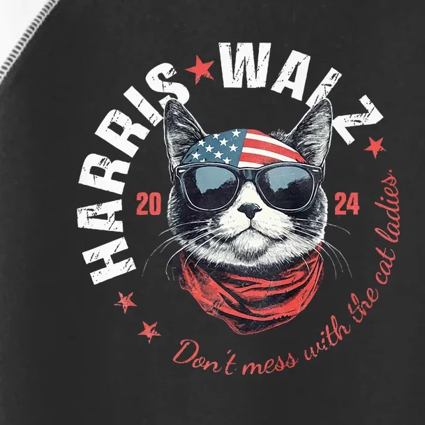 Harris Waltz 2024 Election Us American Flag Toddler Fine Jersey T-Shirt