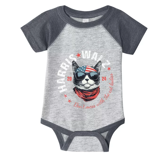 Harris Waltz 2024 Election Us American Flag Infant Baby Jersey Bodysuit