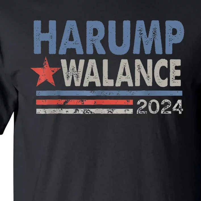 Harump Wallace 2024 Harris Trump Walz Vance Tall T-Shirt