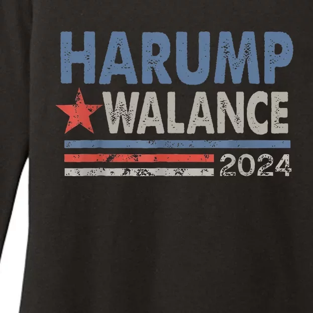 Harump Wallace 2024 Harris Trump Walz Vance Womens CVC Long Sleeve Shirt