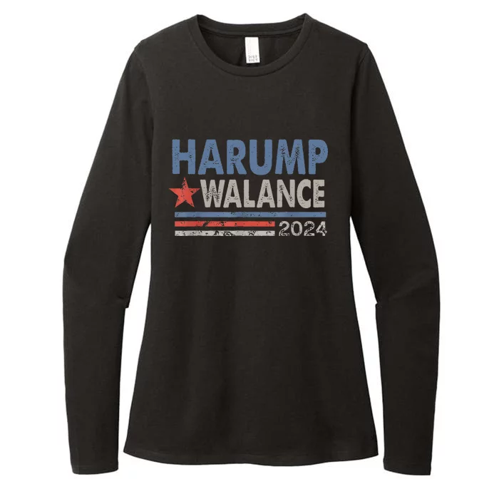 Harump Wallace 2024 Harris Trump Walz Vance Womens CVC Long Sleeve Shirt