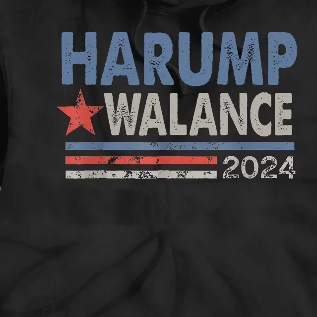 Harump Wallace 2024 Harris Trump Walz Vance Tie Dye Hoodie