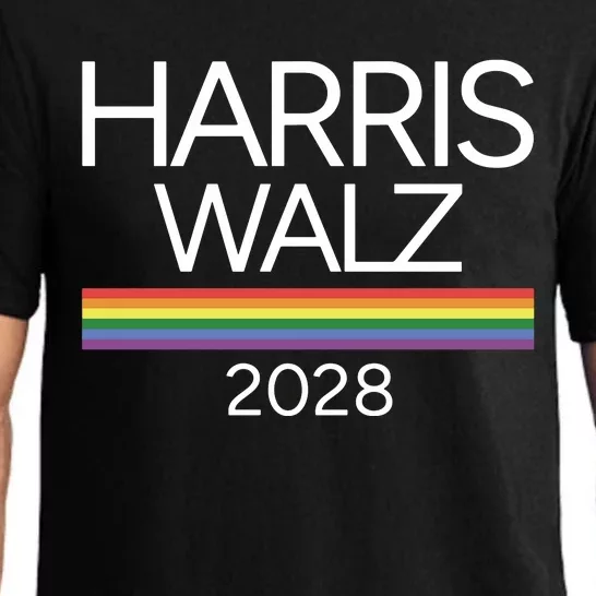 Harris Walz 2028 Lgbtq Rainbow Pride Flag For President Pajama Set