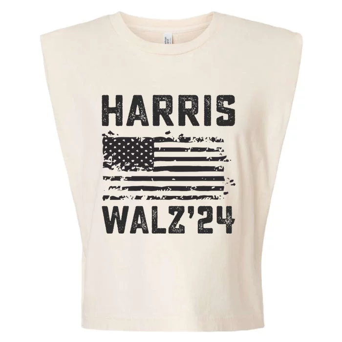 Harris Waltz 2024 Election Kamala Harris Tim Waltz 2024 Garment-Dyed Women's Muscle Tee