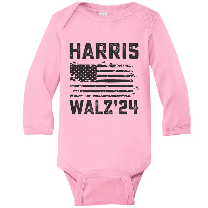 Harris Waltz 2024 Election Kamala Harris Tim Waltz 2024 Baby Long Sleeve Bodysuit