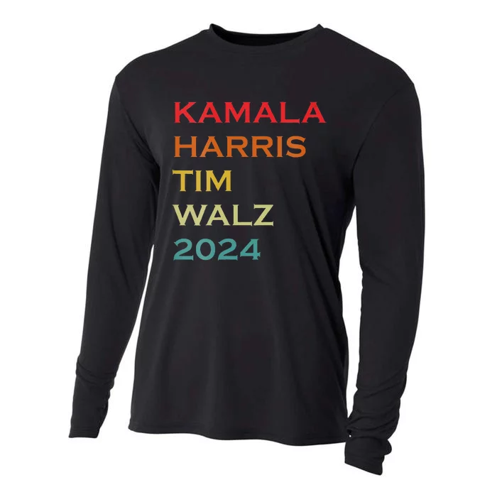 Harris Walz 2024 Harris For President Vote For Kamala Cooling Performance Long Sleeve Crew