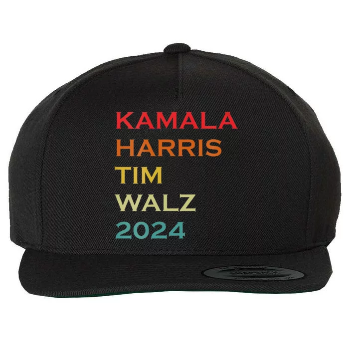 Harris Walz 2024 Harris For President Vote For Kamala Wool Snapback Cap