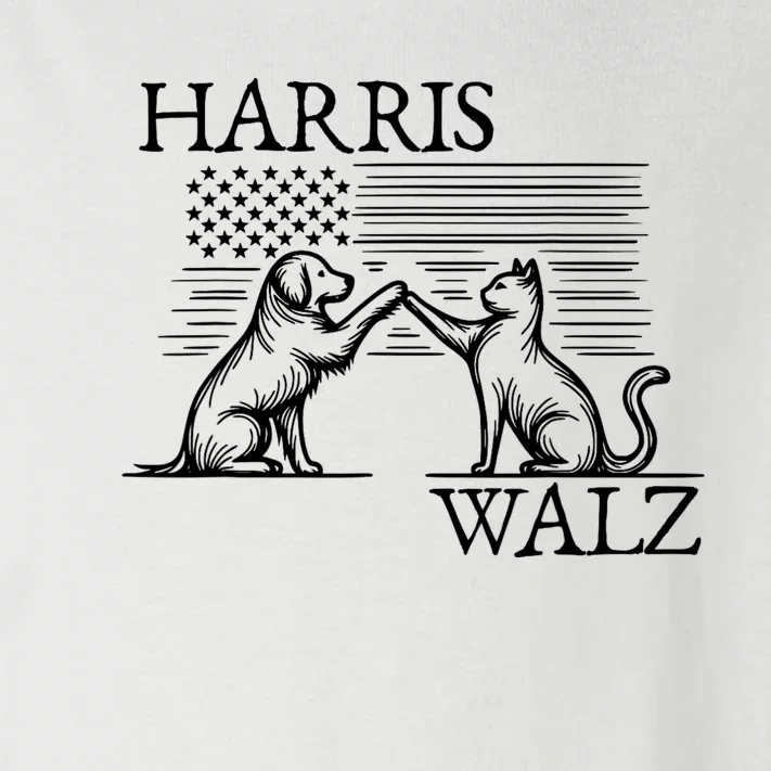 Harris Walz 2024 President American Flag Kamala Harris Waltz Toddler Long Sleeve Shirt