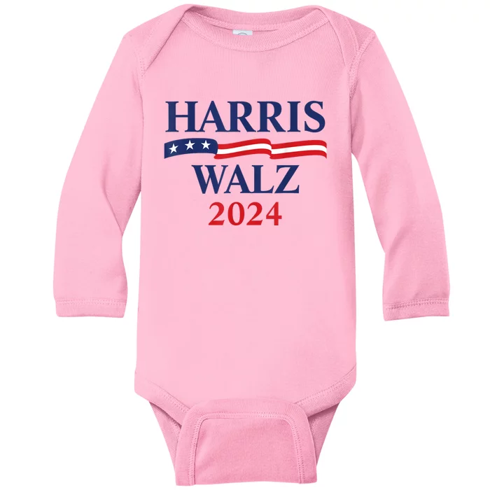 Harris Waltz 2024 Election Kamala Harris Tim Waltz 2024 Baby Long Sleeve Bodysuit