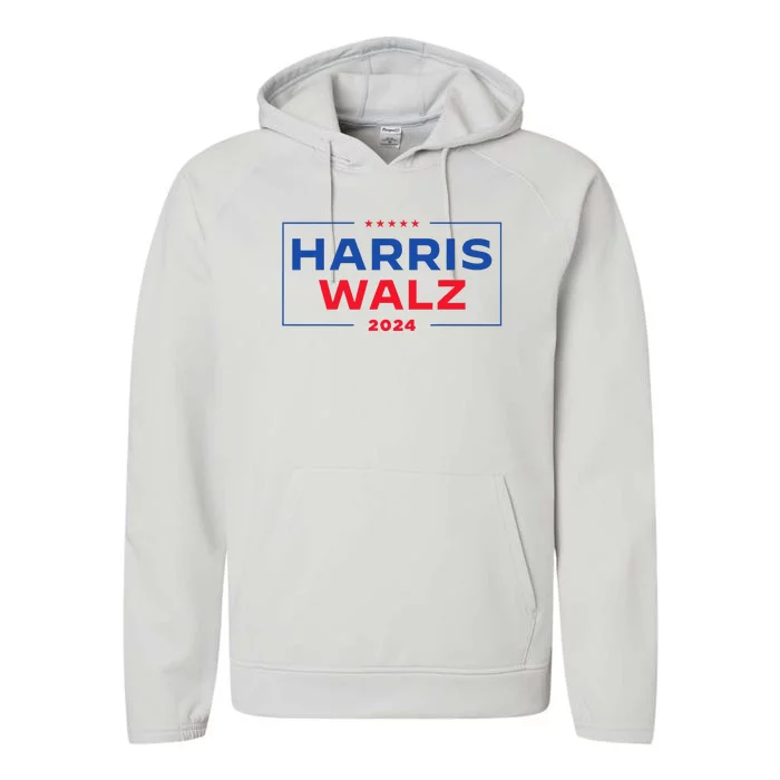 Harris Walz 2024 Vp Presidential Election Usa Waltz Performance Fleece Hoodie