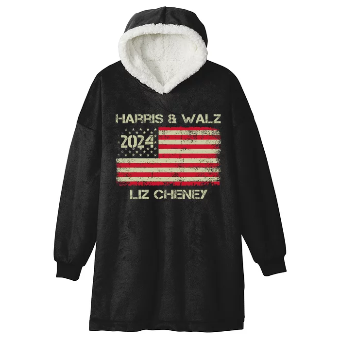 Harris Walz 2024 Presidential Election Democracy Matters Hooded Wearable Blanket