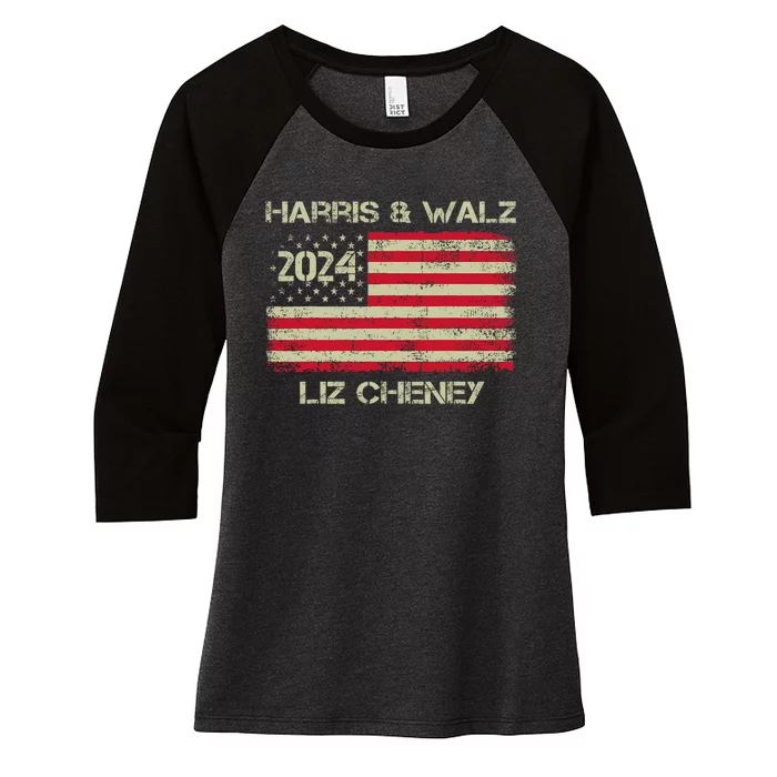 Harris Walz 2024 Presidential Election Democracy Matters Women's Tri-Blend 3/4-Sleeve Raglan Shirt