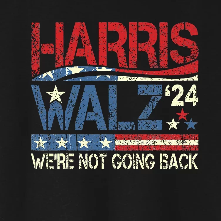 Harris Waltz 2024 Harris Tim Waltz 24 WeRe Not Going Back Women's Crop Top Tee