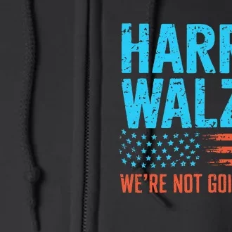 Harris Walz 2024 Election Kamala Harris Tim Waltz 2024 Full Zip Hoodie