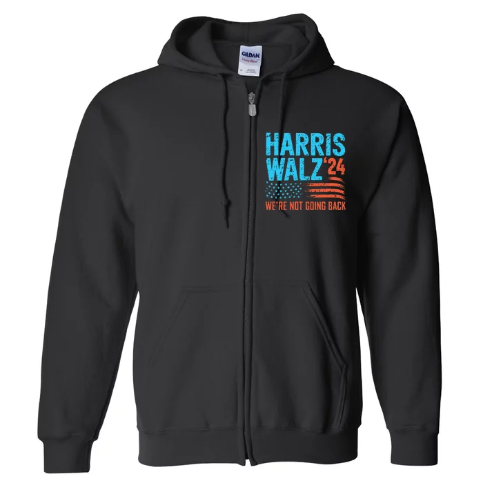 Harris Walz 2024 Election Kamala Harris Tim Waltz 2024 Full Zip Hoodie