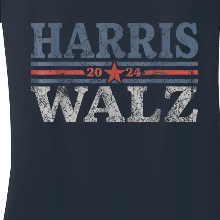 Harris Waltz 2024 Election Kamala Harris Tim Waltz 2024 Women's V-Neck T-Shirt