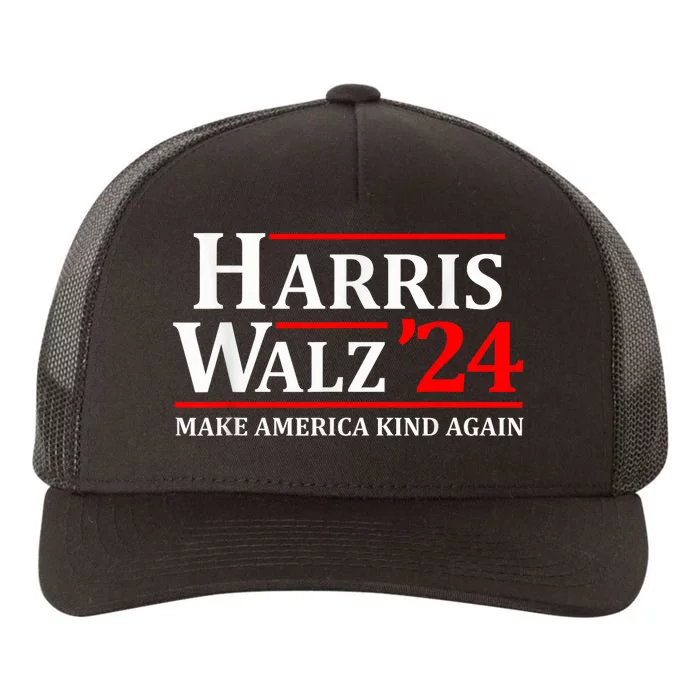 Harris Walz 2024 Make America Kind Again Harris Waltz Quote Yupoong Adult 5-Panel Trucker Hat