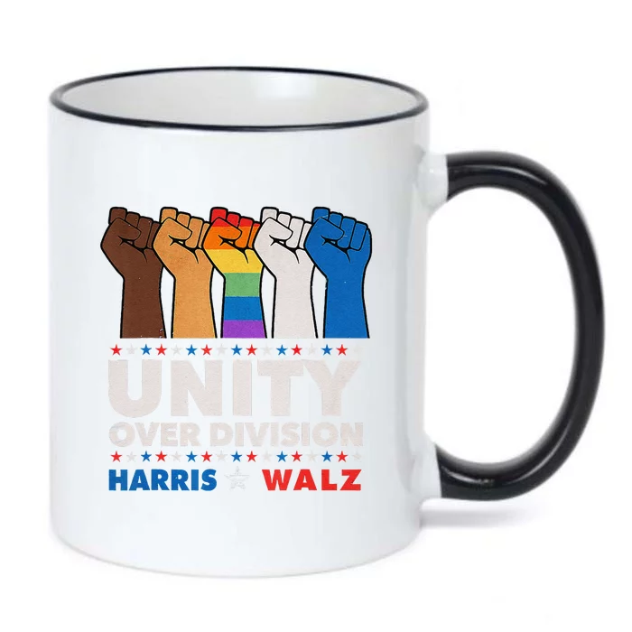 Harris Waltz 2024 Unity Over Division Black Color Changing Mug