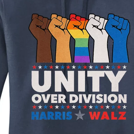 Harris Waltz 2024 Unity Over Division Women's Pullover Hoodie