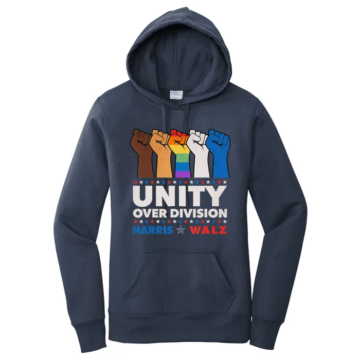 Harris Waltz 2024 Unity Over Division Women's Pullover Hoodie