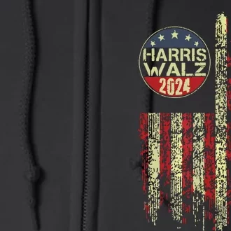 Harris Waltz 2024 Election Kamala Harris Tim Waltz 2024 Full Zip Hoodie