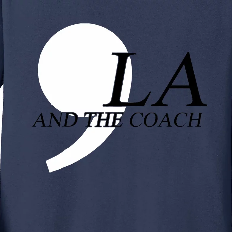 Harris Walz 2024 Comma La And The Coach Kids Long Sleeve Shirt