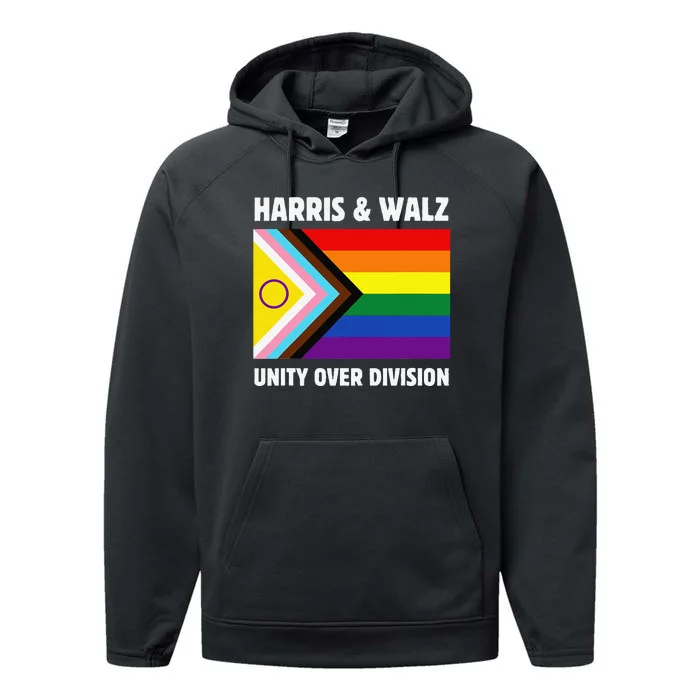 Harris Waltz 2024 Unity Over Division Gay Rights Performance Fleece Hoodie