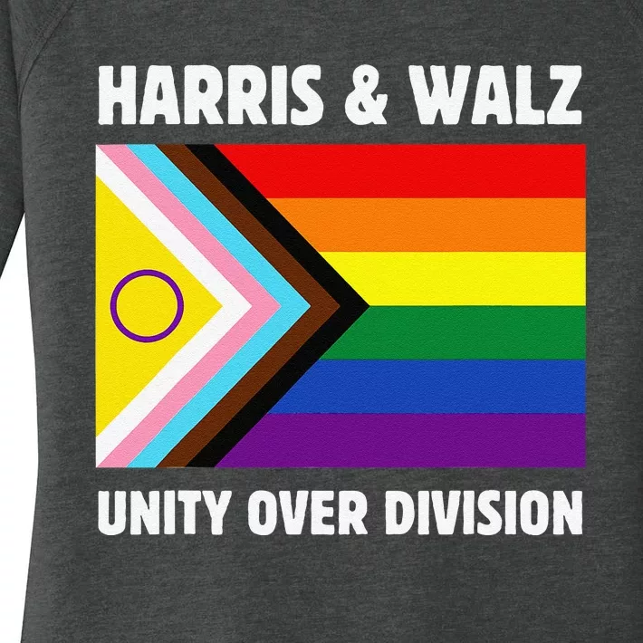 Harris Waltz 2024 Unity Over Division Gay Rights Women's Perfect Tri Tunic Long Sleeve Shirt