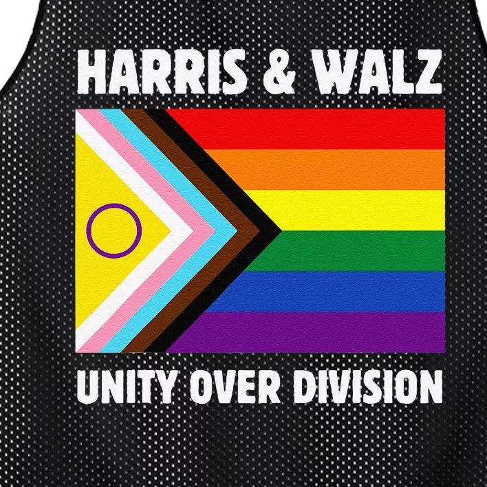 Harris Waltz 2024 Unity Over Division Gay Rights Mesh Reversible Basketball Jersey Tank