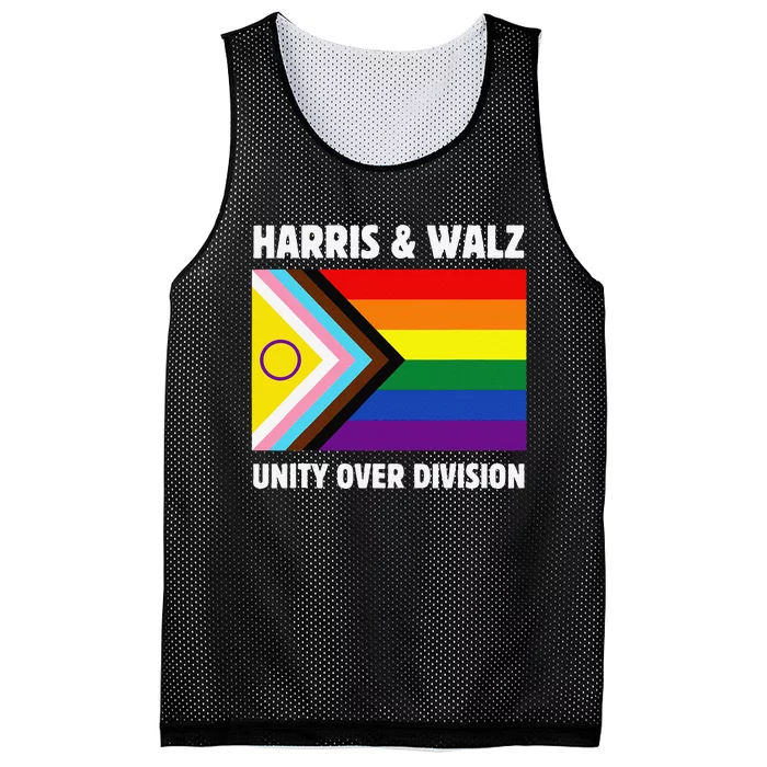 Harris Waltz 2024 Unity Over Division Gay Rights Mesh Reversible Basketball Jersey Tank