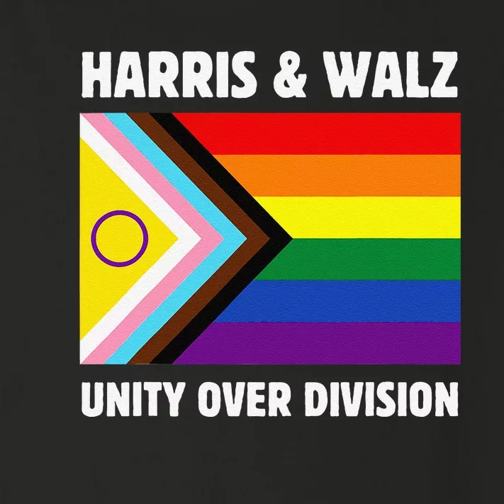 Harris Waltz 2024 Unity Over Division Gay Rights Toddler Long Sleeve Shirt