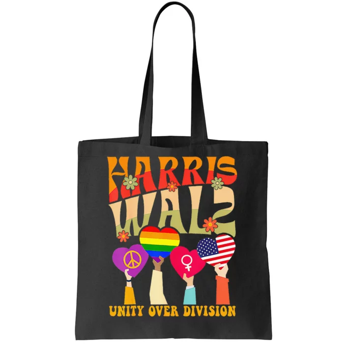 Harris Waltz 2024 Unity Over Division Harris Waltz 2024 Over Tote Bag