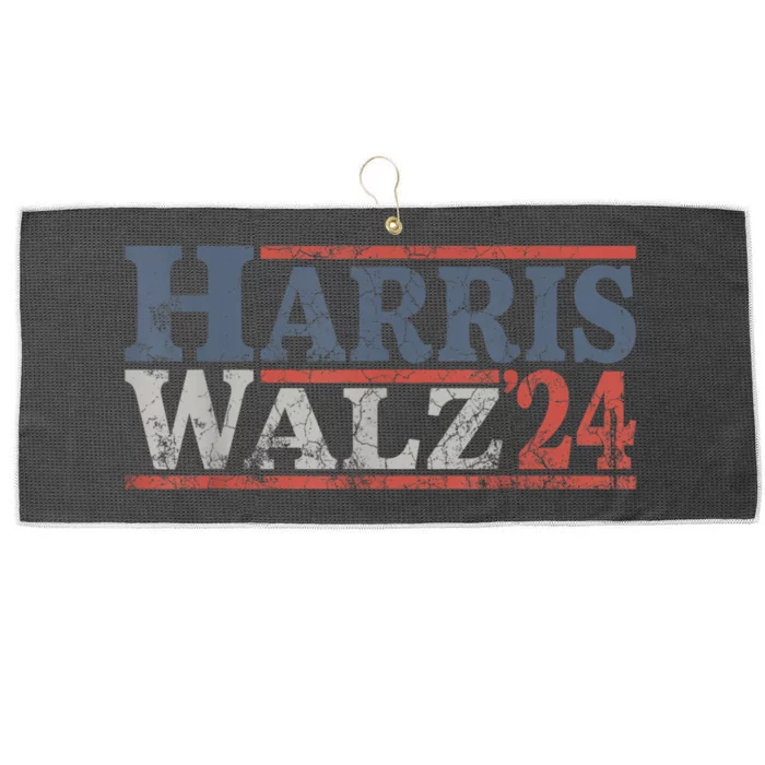 Harris Waltz 2024 Election Kamala Harris Tim Waltz 2024 Large Microfiber Waffle Golf Towel