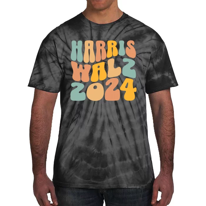 Harris Walz 2024 For President Kamala Harris Democrat Tie-Dye T-Shirt