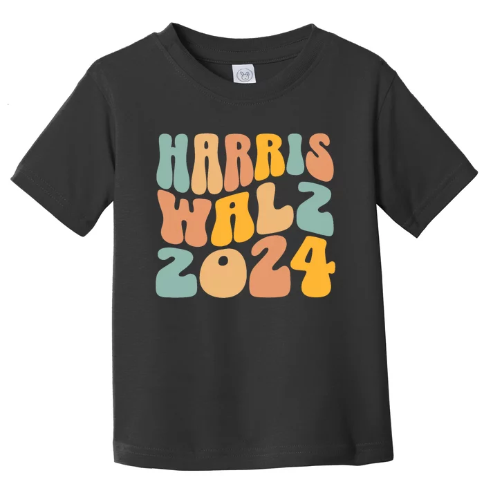 Harris Walz 2024 For President Kamala Harris Democrat Toddler T-Shirt