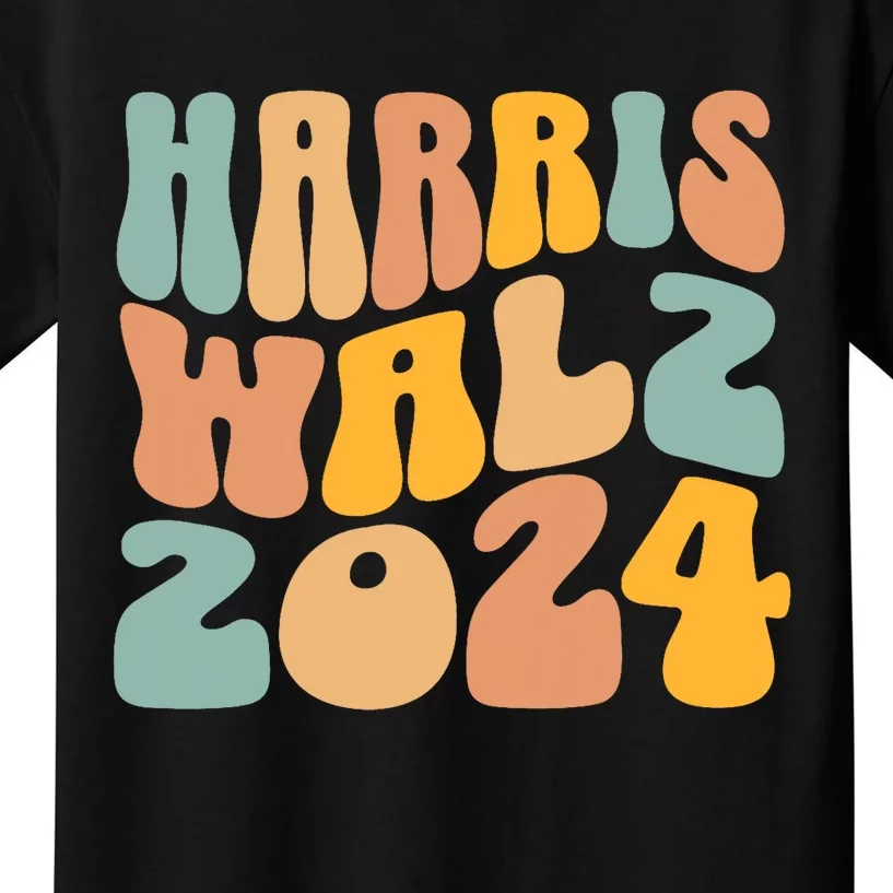 Harris Walz 2024 For President Kamala Harris Democrat Kids T-Shirt