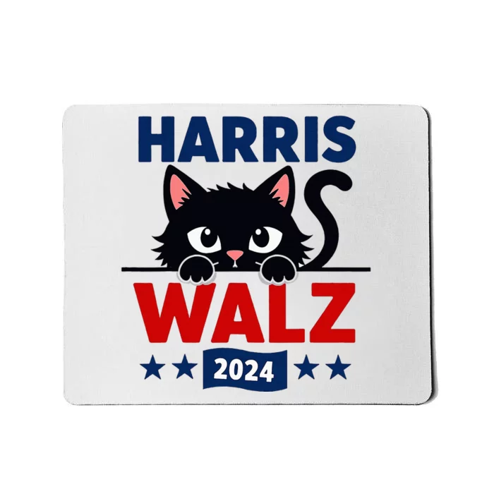 Harris Waltz 2024 Election Kamala Harris Cat Tim Waltz Mousepad