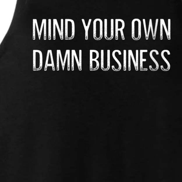 Harris Walz 2024 Mind Your Own Damn Business Ladies Tri-Blend Wicking Tank