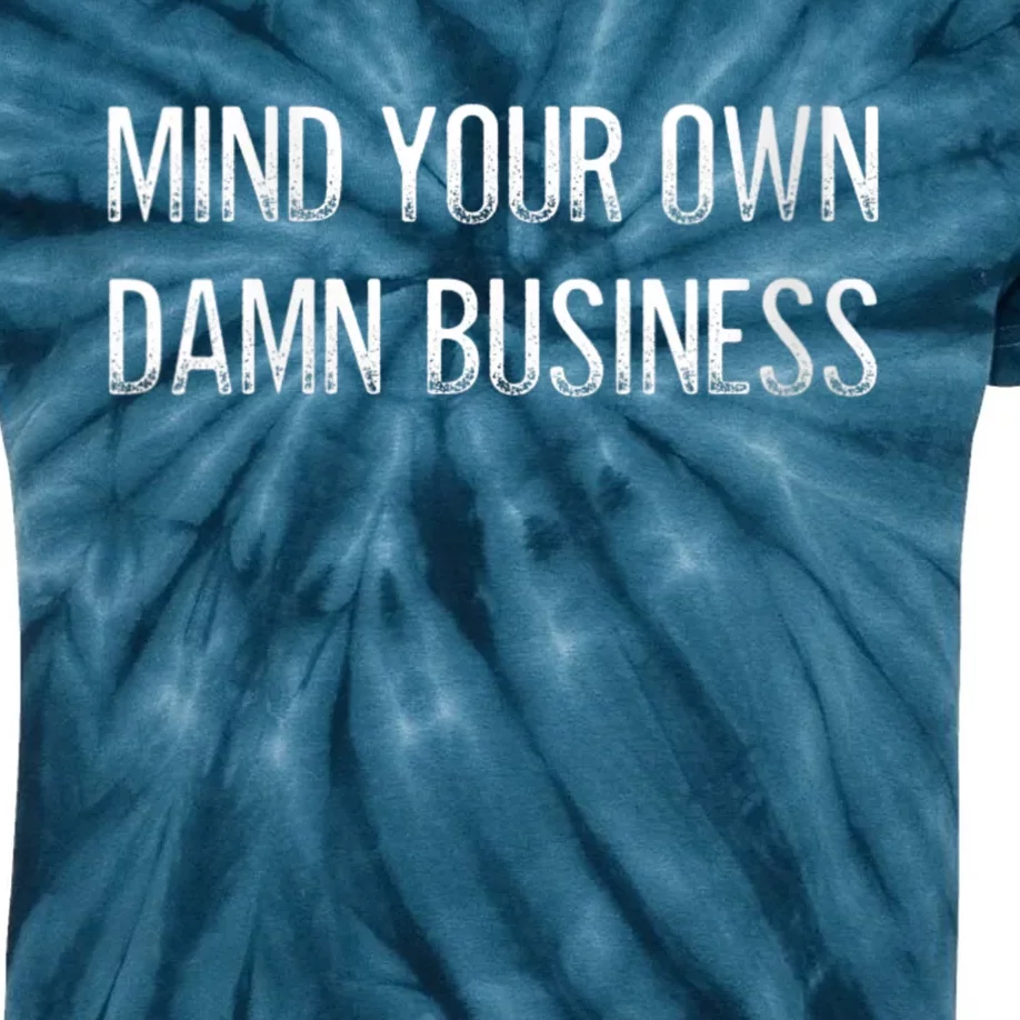 Harris Walz 2024 Mind Your Own Damn Business Kids Tie-Dye T-Shirt