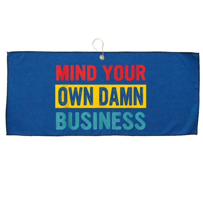 Harris Walz 2024 Mind Your Own Damn Business Large Microfiber Waffle Golf Towel