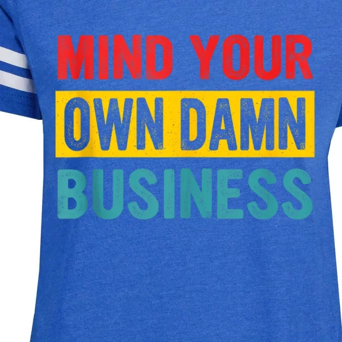 Harris Walz 2024 Mind Your Own Damn Business Enza Ladies Jersey Football T-Shirt