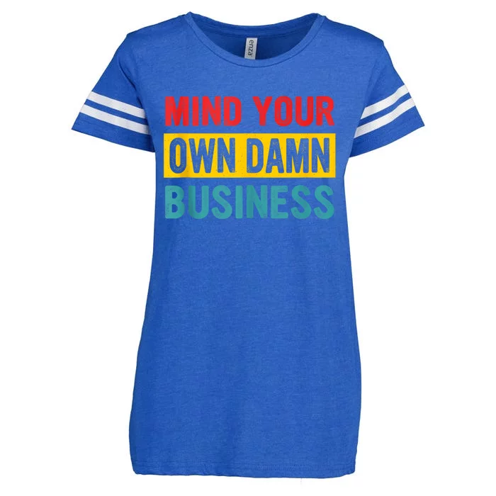 Harris Walz 2024 Mind Your Own Damn Business Enza Ladies Jersey Football T-Shirt