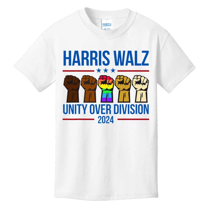 Harris Waltz 2024 Unity Over Division Kids T-Shirt